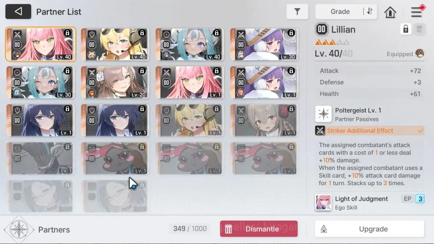 Chaos Zero Nightmare Accounts GLOBAL Lv 36| 7SSR(YukiM1 MeilinM1 Magna Rin Renoa Kayron)+ 11SR (MikaM6,LucasM5,Etc 3