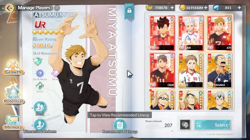 HAIKYU!! FLY HIGH Accounts SEA|Lvl 48|4 UR+Memo [TetsuroKuroo,KoraiHoshiumi,AtsumuMiya,OsamuMiya]+13 SSR 5