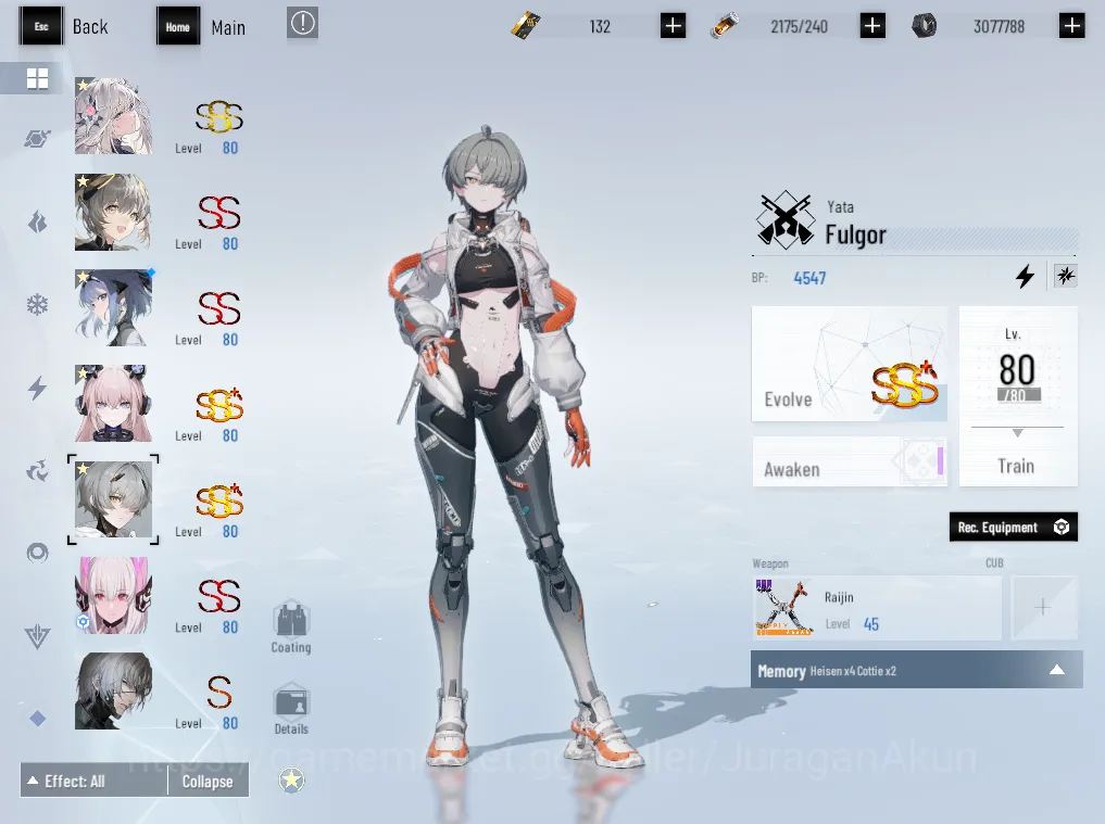 Punishing: Gray Raven Accounts Asia |1.5K BlueC + 1.5K GreenC|SSS BiancaStig+sign image 4