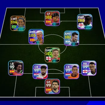 eFootball Accounts Starter Ronaldinho 107 I Olmo 104 I Only Konami I Lamin 103 I Messi 103 I Cucurella 99 I