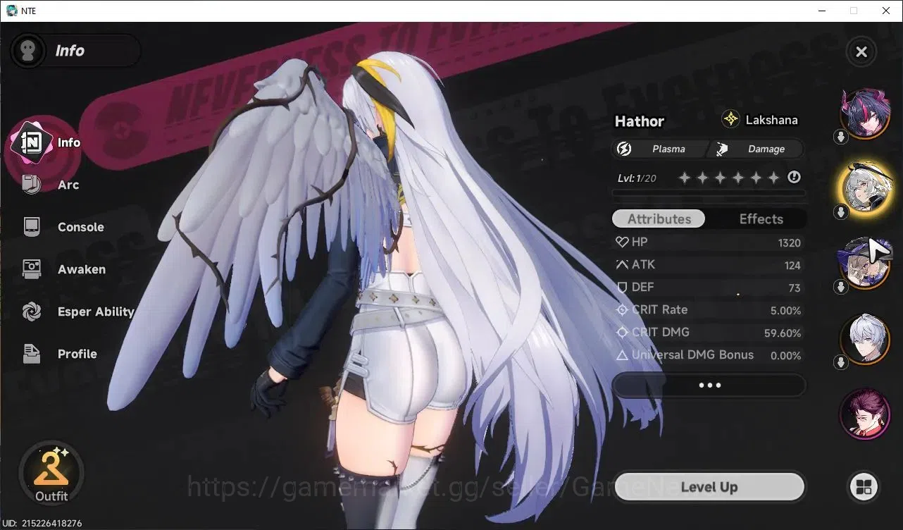 Neverness to Everness Accounts GLOBAL NA|HL 3|3 S-Class 1 Limited Shinku Awk 1,Jiuyuan,(Hathor+Sign)|+1 S-Class Selectr 2