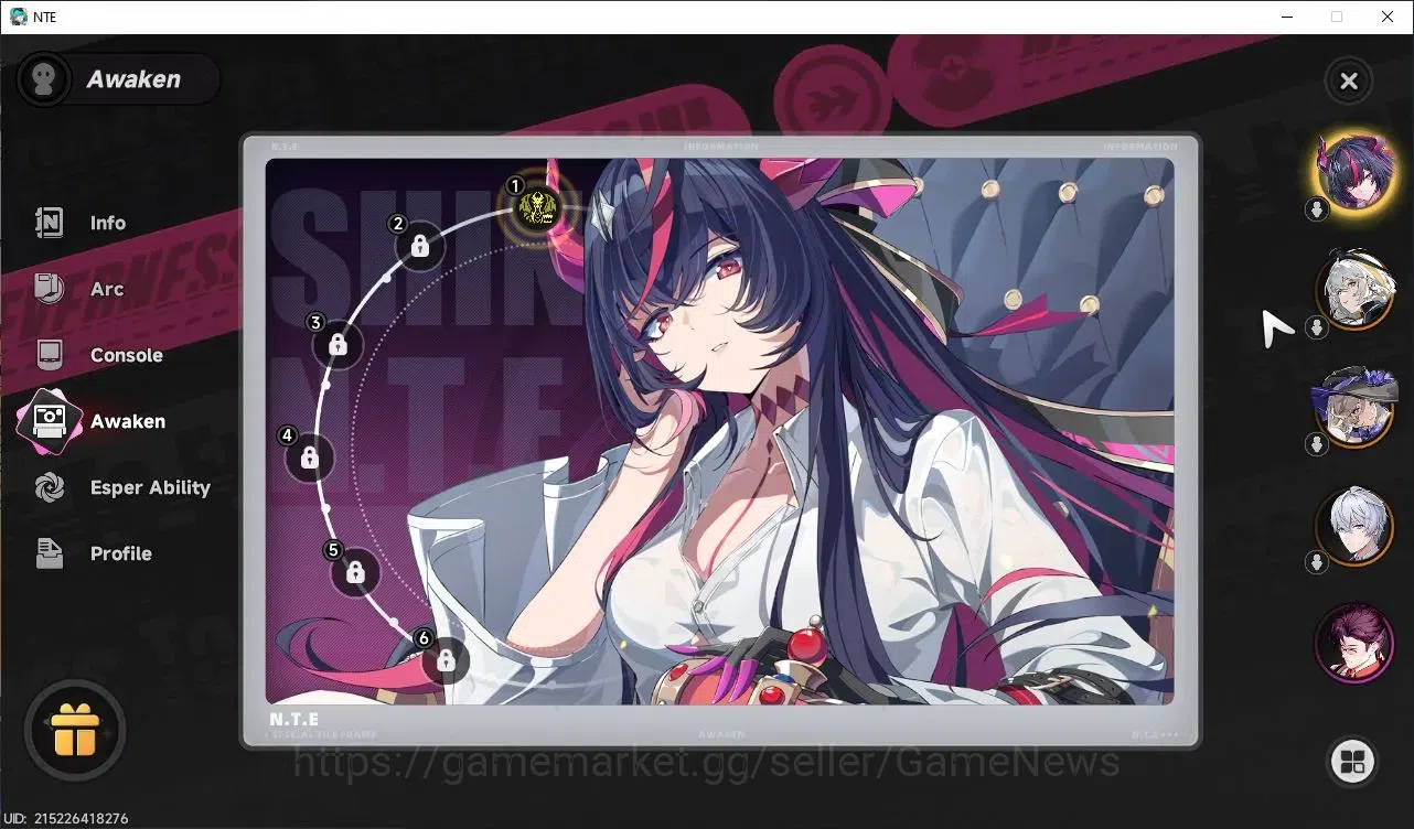 Neverness to Everness Accounts GLOBAL NA|HL 3|3 S-Class 1 Limited Shinku Awk 1,Jiuyuan,(Hathor+Sign)|+1 S-Class Selectr 5