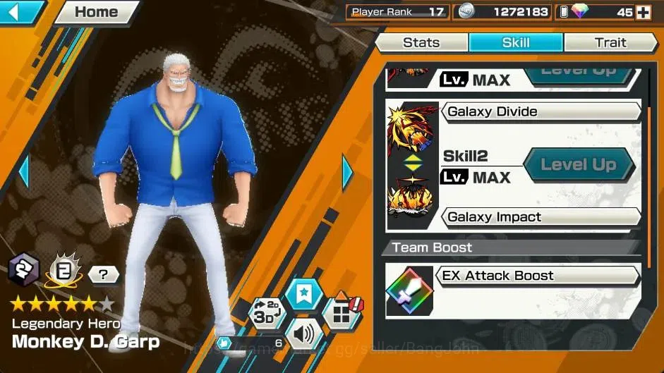 One Piece Bounty Rush Accounts Global |EX 4|PR 17|Zoro & Sanji Lv.63/63,Gol D.Rog image 7