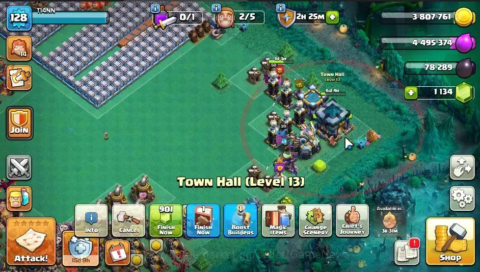 Clash of Clans Accounts LV 128|TH 13-BH 9|HH 7|BK 56,AQ 50,GW 28,MP 38,RC image 1