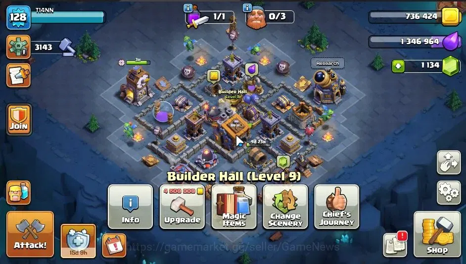 Clash of Clans Accounts LV 128|TH 13-BH 9|HH 7|BK 56,AQ 50,GW 28,MP 38,RC image 5