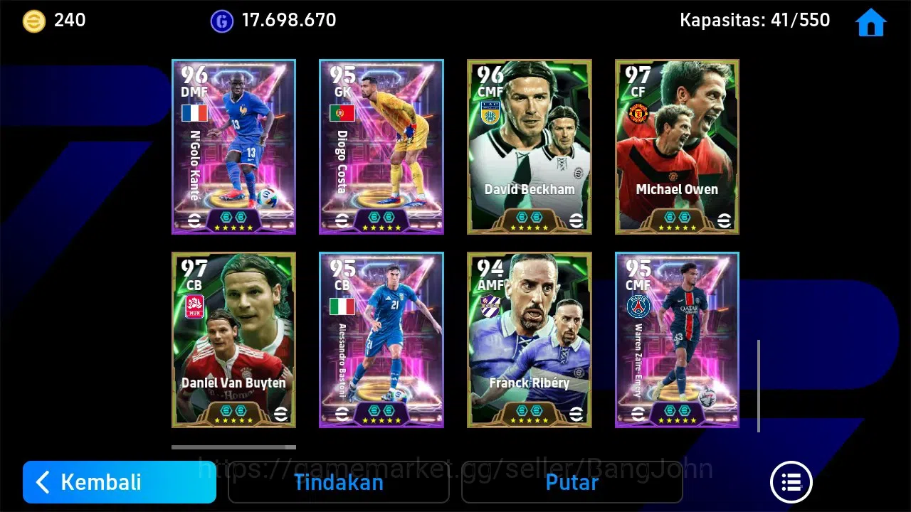 eFootball Accounts Legends & Iconic Players ANDROID|PW 3205|Roy Makaay,Pavel Nedved,Pepe,Justin Hubner,Marco Van Basten,Lee 2