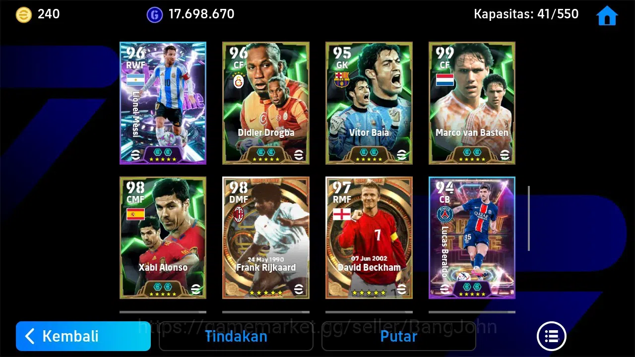 eFootball Accounts Legends & Iconic Players ANDROID|PW 3205|Roy Makaay,Pavel Nedved,Pepe,Justin Hubner,Marco Van Basten,Lee 3