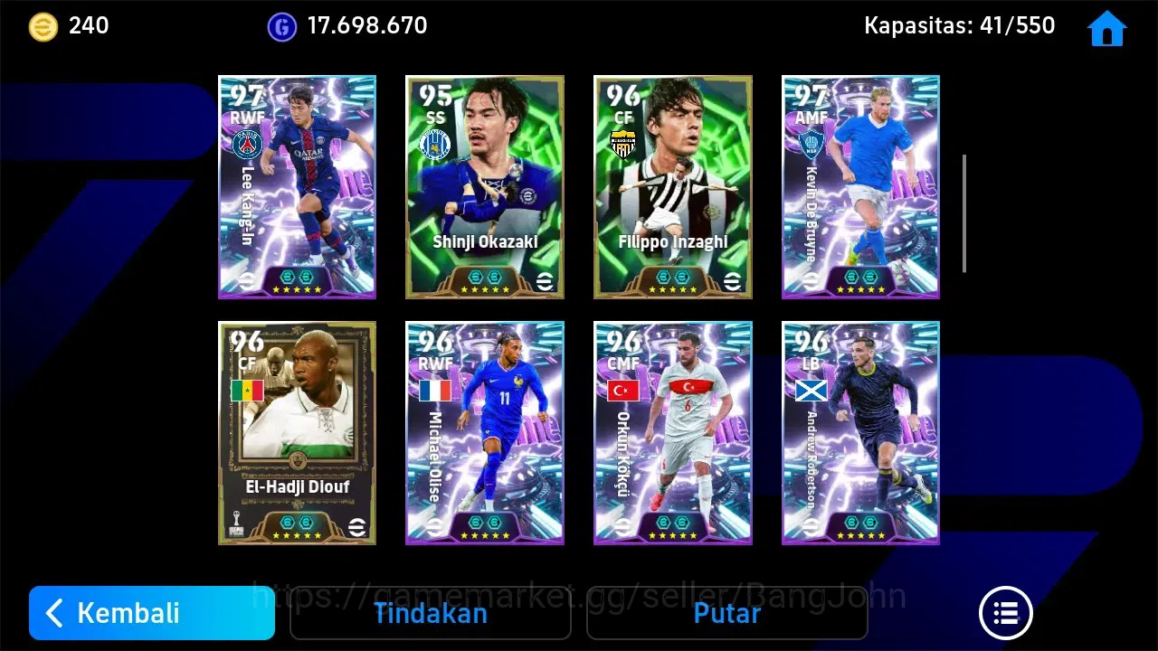 eFootball Accounts Legends & Iconic Players ANDROID|PW 3205|Roy Makaay,Pavel Nedved,Pepe,Justin Hubner,Marco Van Basten,Lee 5