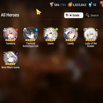 Epic Seven Accounts Starter Global Unverif|Starter|2ML [Lady of the Scales,BW Iseria]|PoH+Bless ON|MoR 9|Check
