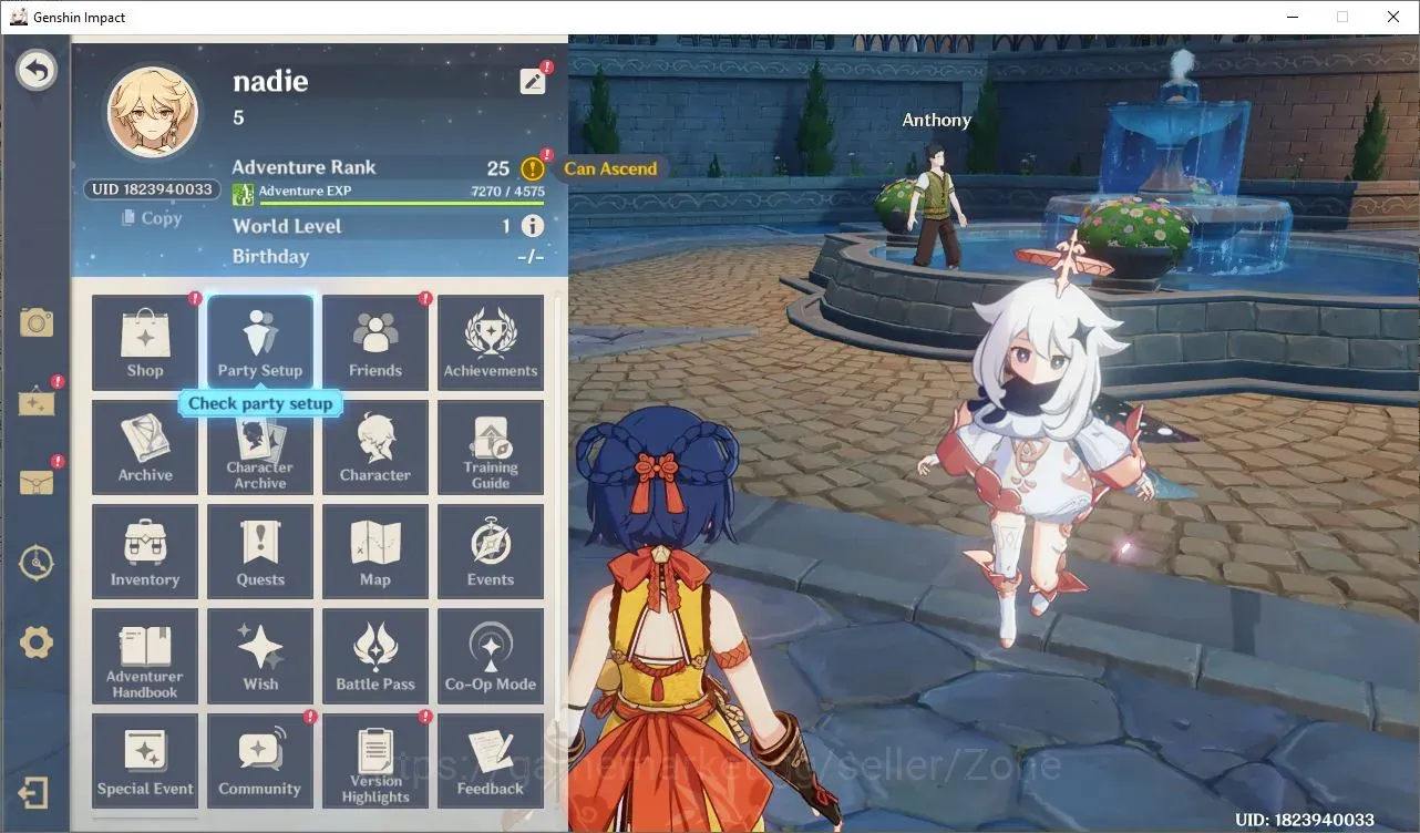 Genshin Impact Accounts Starter ASIA|Fresh Starter|RATE ON|AR 25|1*5 (Keqing)|MC Male|Check SS|TakeMail(GI1332Z) 1