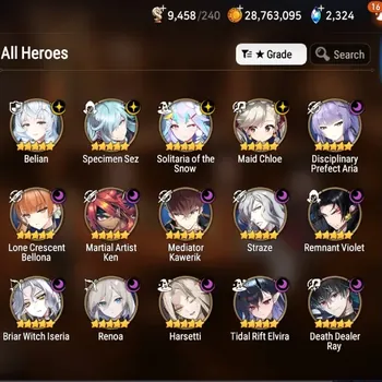 Epic Seven Accounts High-End Global UnVerif|15 ML(Tidal Elvira,Disciplinary Aria,Hr