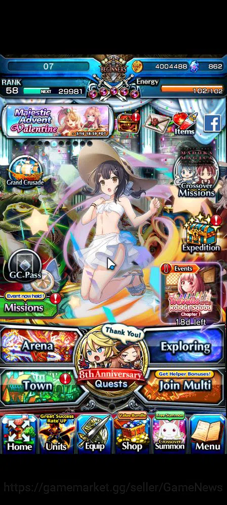 Grand Summoners Accounts Global|Rank 58|8 Ascend|EmiyaTW,Summer MiyuTW,Jay, image 1