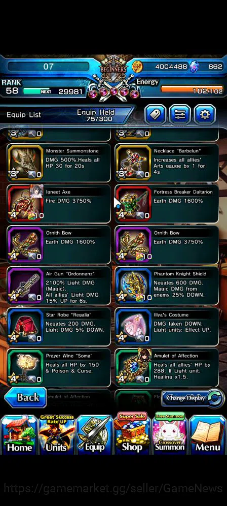 Grand Summoners Accounts Global|Rank 58|8 Ascend|EmiyaTW,Summer MiyuTW,Jay, image 8
