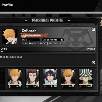 BLEACH: Soul Resonance Accounts NuverseSEA|Lv 56| 8 SSR| 6 Sign|[Bambieatta,Ichigo