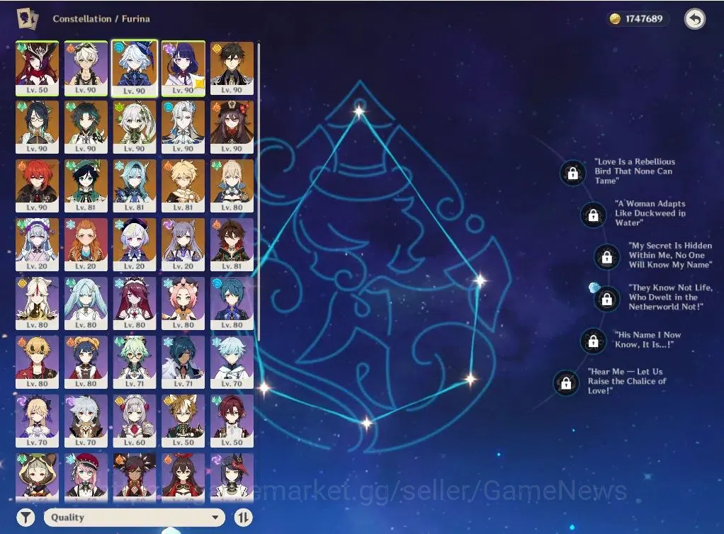Genshin Impact Accounts ASIA|AR59|10Limited+3(*5WEP)|Neuvilete,Furina,Nahi image 4