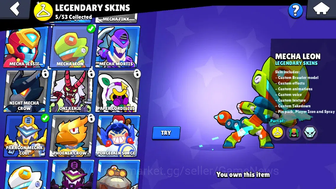 Brawl Stars Accounts 21875 Trophy|77 Brawler 19 Max|UL Kaze|167 Skin, HyperC(Godzilla Buzz,Black Buzz),5 Legend,6 Mythic,63 19