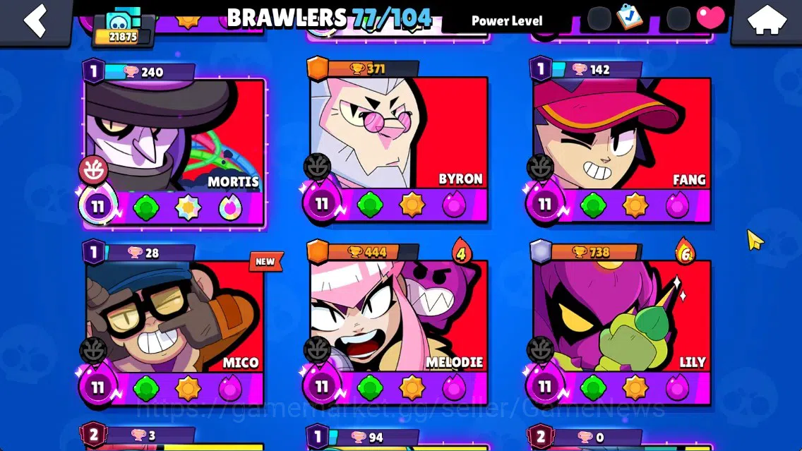 Brawl Stars Accounts 21875 Trophy|77 Brawler 19 Max|UL Kaze|167 Skin, HyperC(Godzilla Buzz,Black Buzz),5 Legend,6 Mythic,63 7