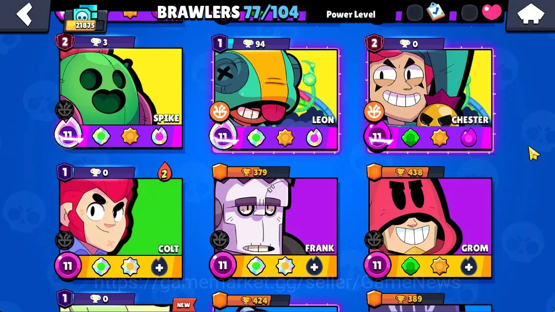 Brawl Stars Accounts 21875 Trophy|77 Brawler 19 Max|UL Kaze|167 Skin, HyperC(Godzilla Buzz,Black Buzz),5 Legend,6 Mythic,63 8