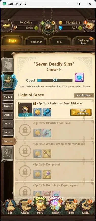 The Seven Deadly Sins: Grand Cross Accounts Endgame ASIA |2,3M CC|378 DM|4 LR|5 UR|LR Mesis 2/6,ABan 5/6|UR Menor 2/6,DKM 3