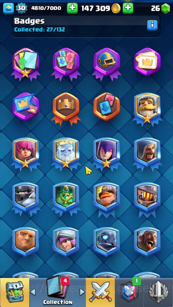 Clash Royale Accounts Midgame Lvl 30|Trophy 7361|KTL 11|Limited Skin|Card 117| 1 Hero 5 EVO 4 Champ 21 Legendary 33 Epic,30 9