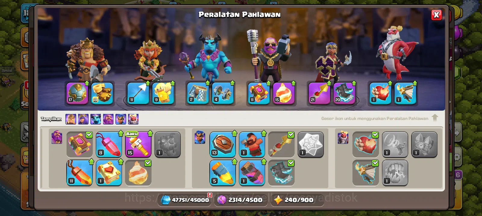 Clash of Clans Accounts High-End Th 15 Xp 186 GG WALL GOOD LOOKING HEROES 56-82-43-55-29-2 BH:9 6 HERO EQUIPMENT EPIC 3