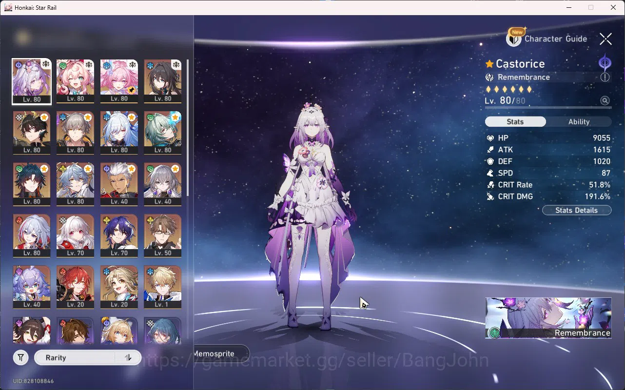 Honkai Star Rail Accounts ASIA TL70|15 Limit|Hyacine E1S1|Castorice S1|Blade image 2