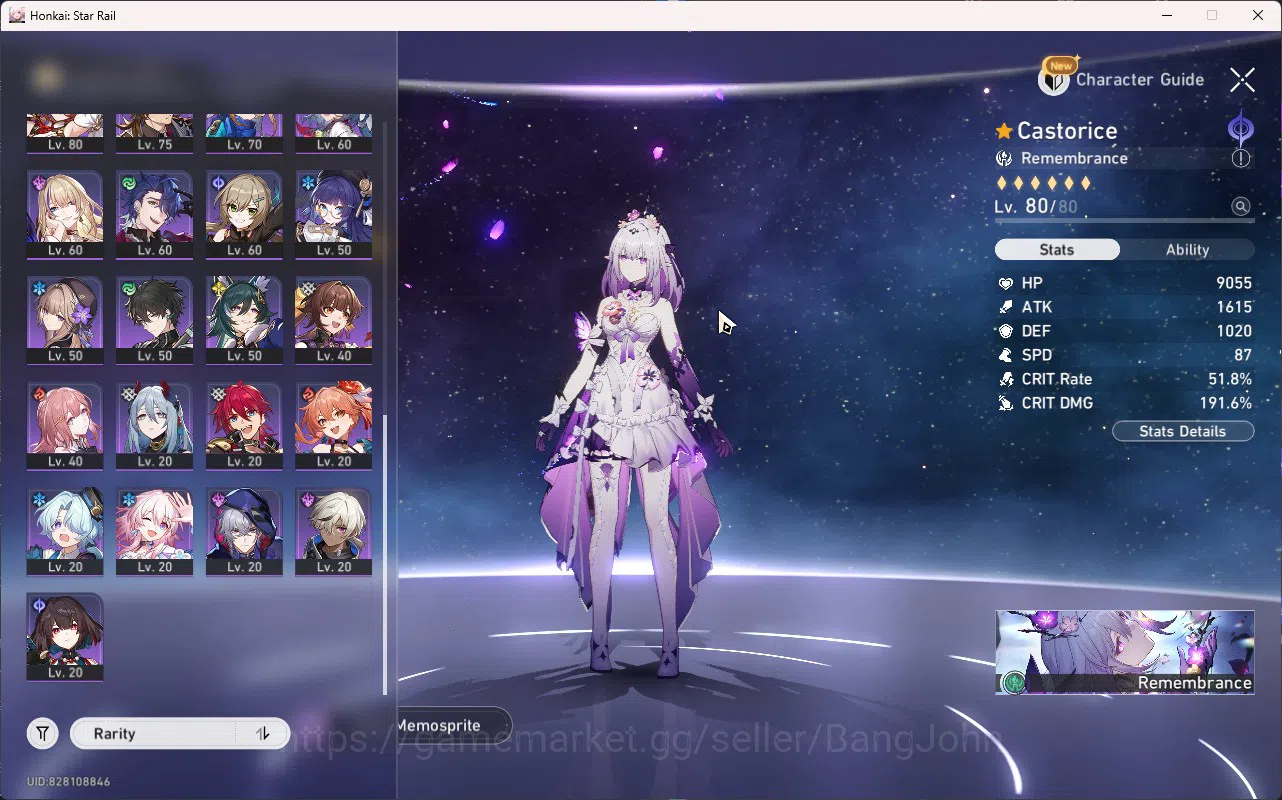 Honkai Star Rail Accounts ASIA TL70|15 Limit|Hyacine E1S1|Castorice S1|Blade image 3