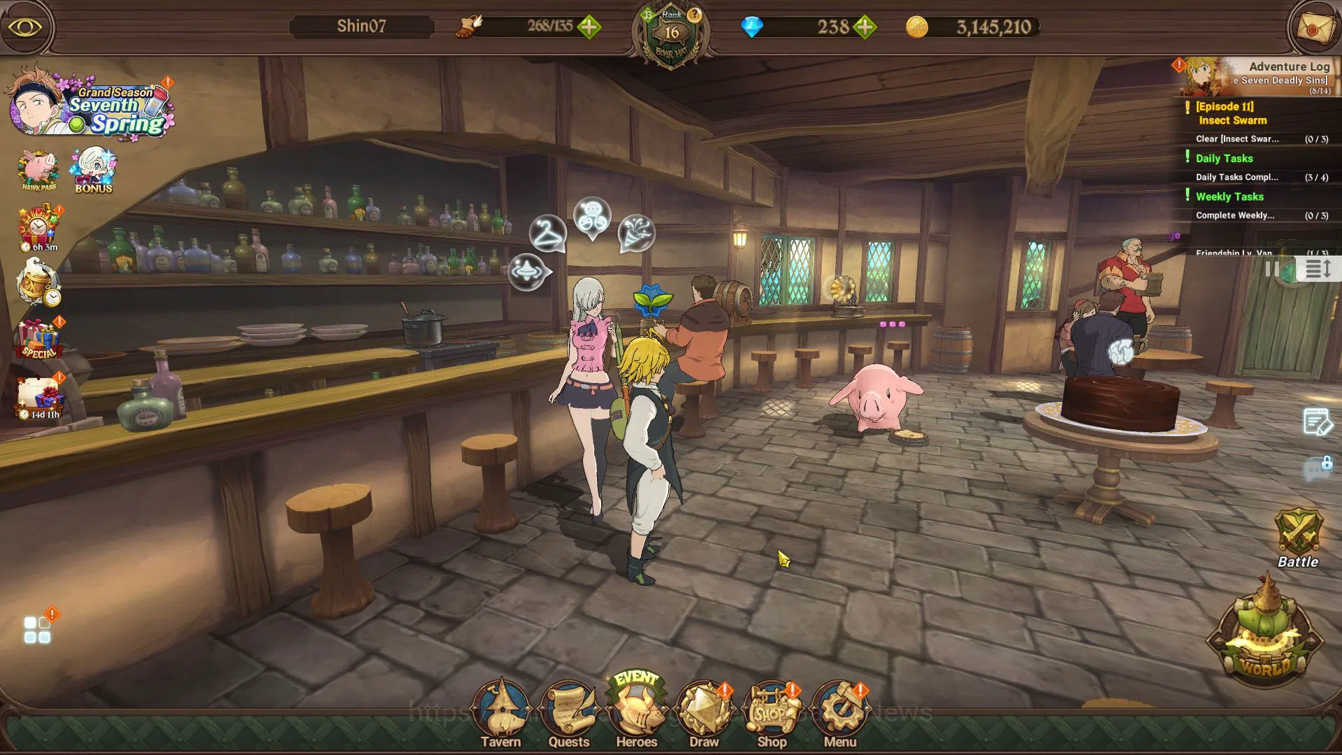 The Seven Deadly Sins: Grand Cross Accounts Starter Global | Fresh Starter Ch 2 | 1,2M CC | 238 DM | 1LR + 2 UR | Helbram