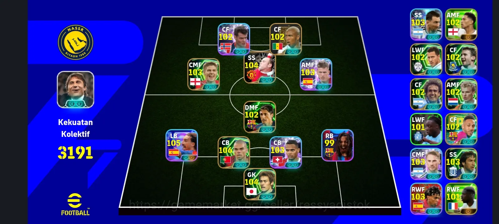 eFootball Accounts Legends & Iconic Players COLECTIVE 3191+ | NEW CUCURELA x PEPE x H DIOUF x SORLOTH x S GERARD,READY TO 1