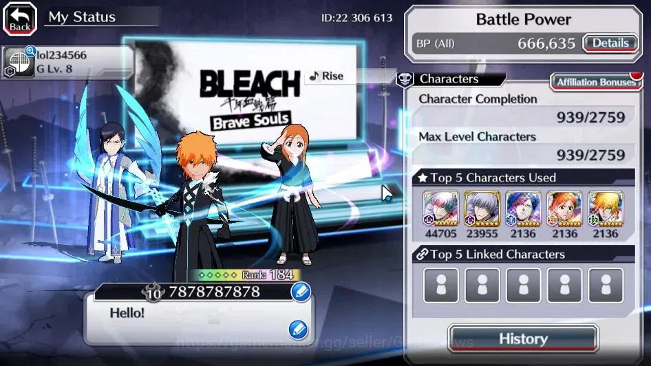 Bleach: Brave Souls Accounts [GLOBAL]54K Orbs|TYBW26[Yukio,Riruka],Yoruichi TYB image 3