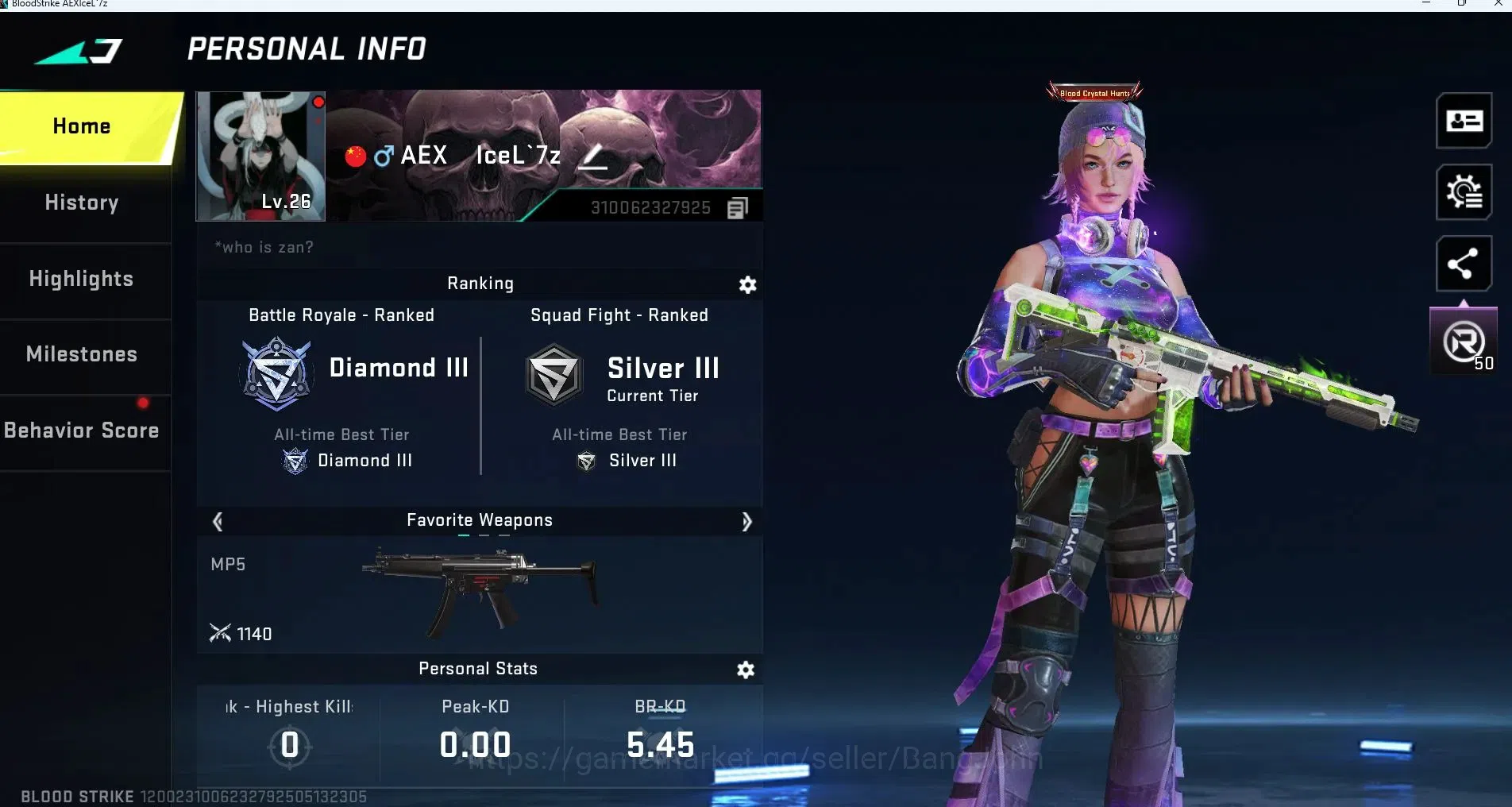 Blood Strike Accounts ASIA|ULTRA,QBZ95,AUG,M4A1,EMMA|MORE DETAIL CEK SS  image 5