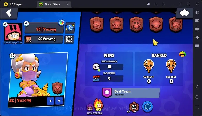 Brawl Stars Accounts Trophy 327 |10 Brawler|3 Power Lv11(Shelly,Edgar,Hank)|1 Mythic(Otis),2 Epic(Dahlia,Edgar)| Proteck Off 3