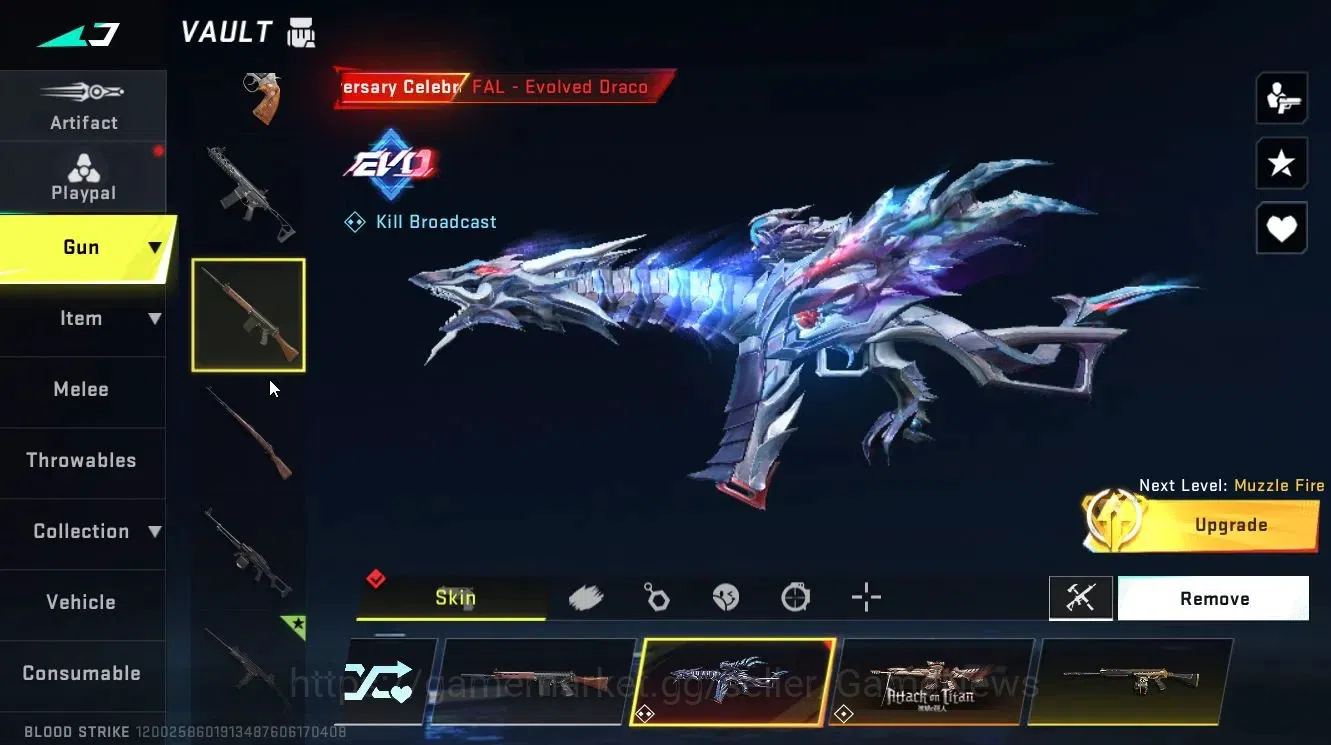Blood Strike Accounts ASIA|ETRNAL ZERO-Odashadow|Collab AOT[FAL]+7DS[Kar image 18