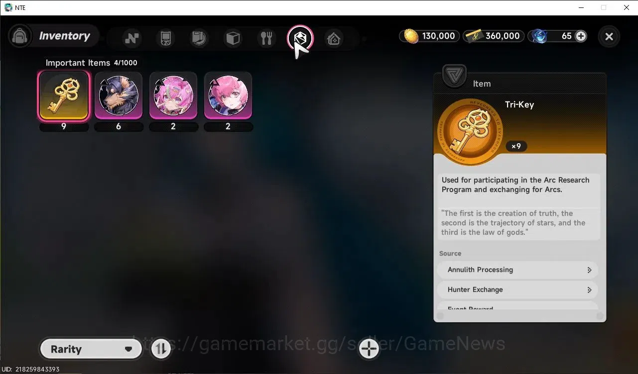 Neverness to Everness Accounts Global EUROPE HL 3| 3 SSR [Hotori A1, Sakiri, Daffodill]| Orchid Breeze Glider |Male MC|Log 12