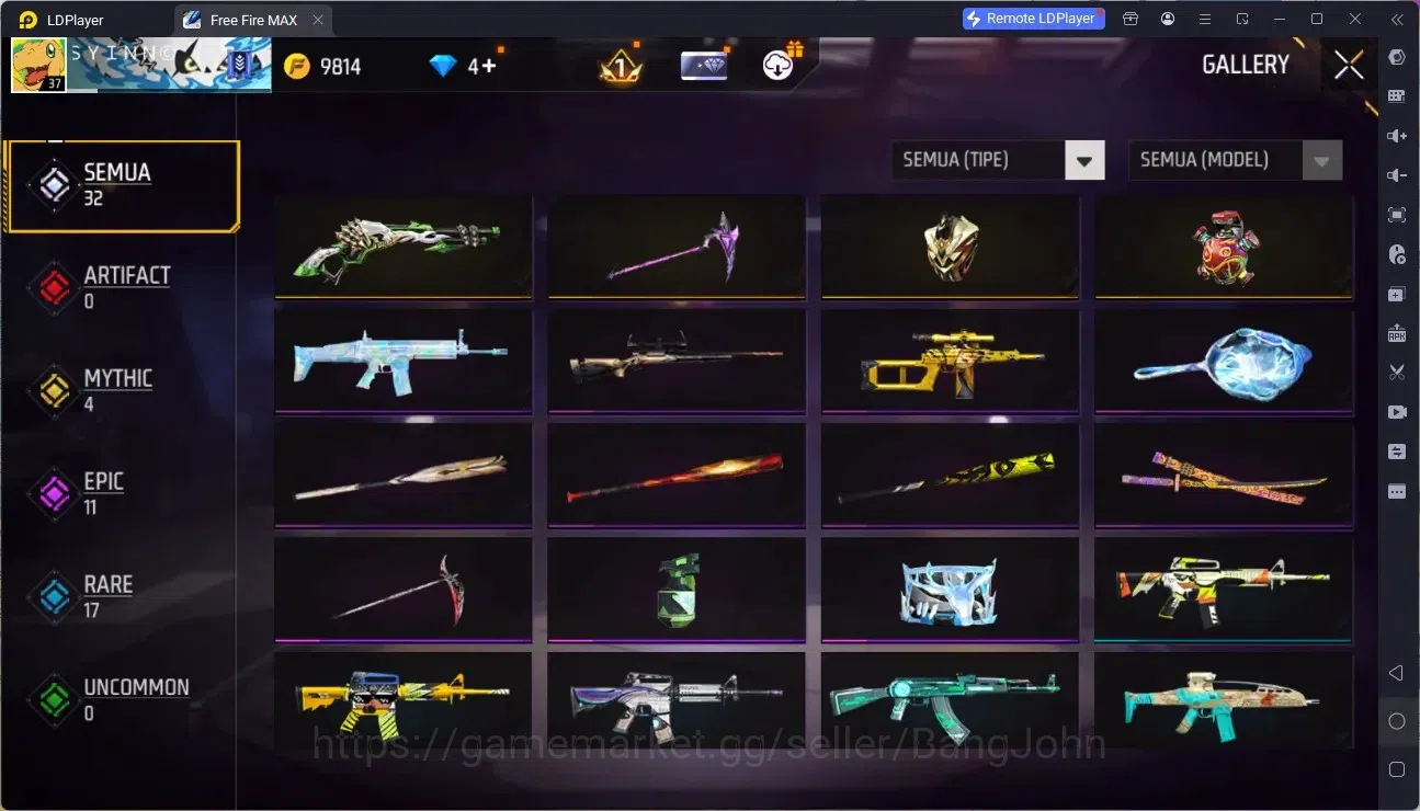 Free Fire Accounts Indonesia | M1887- Hand of Hope | Backpack Dream R image 4
