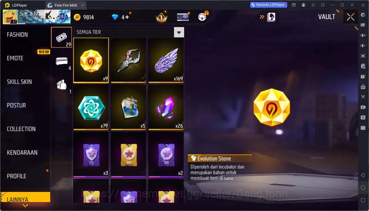 Free Fire Accounts Indonesia | M1887- Hand of Hope | Backpack Dream R image 6