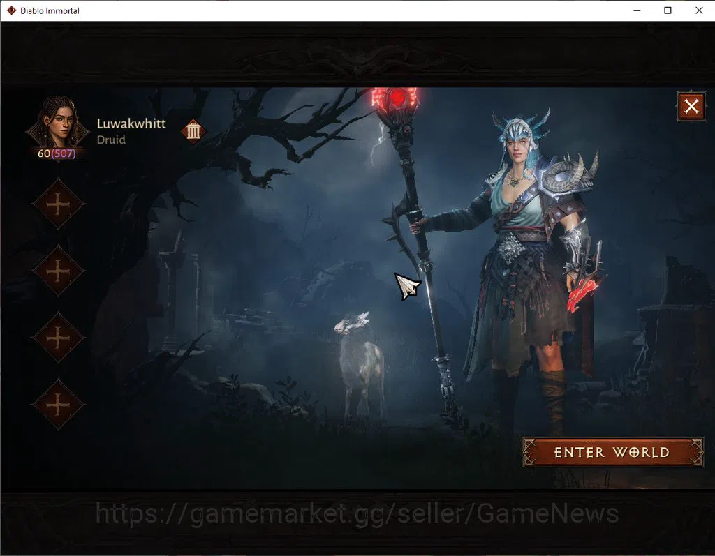 Diablo Immortal Accounts NA - High Heaven|CS ON|Lv60(507)|Druid|CR 33k|Reso image 1