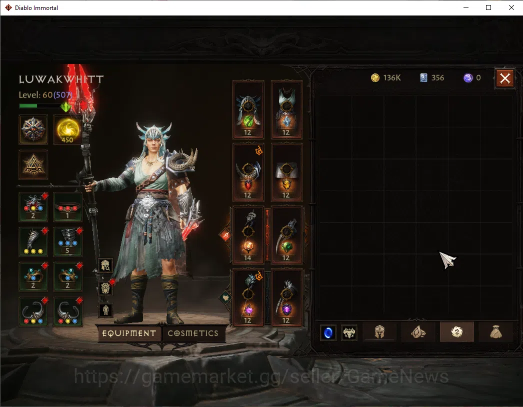 Diablo Immortal Accounts NA - High Heaven|CS ON|Lv60(507)|Druid|CR 33k|Reso image 10