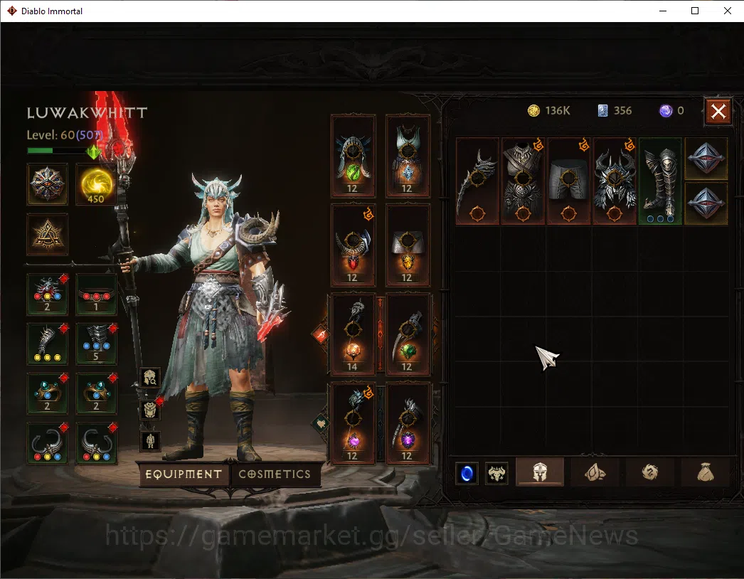 Diablo Immortal Accounts NA - High Heaven|CS ON|Lv60(507)|Druid|CR 33k|Reso image 12