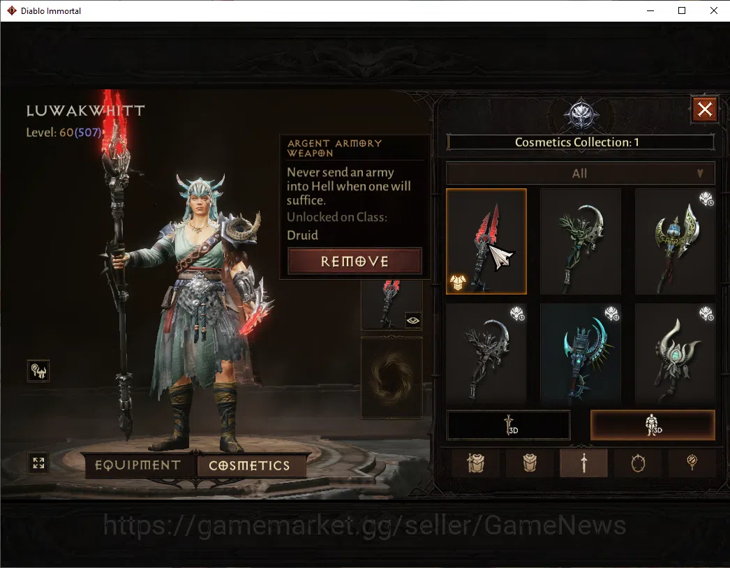 Diablo Immortal Accounts NA - High Heaven|CS ON|Lv60(507)|Druid|CR 33k|Reso image 8