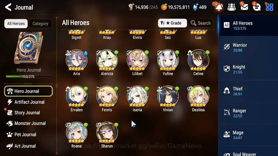 Epic Seven Accounts ASIA Unverif| 8 ML (Solitaria of the Snow,Ruele of image 9