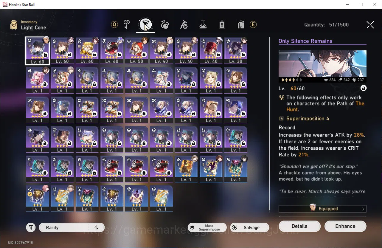 Honkai Star Rail Accounts ASIA TL46 6 Limit: SW+Sign Sparkle E1 DanHeng PT T image 8