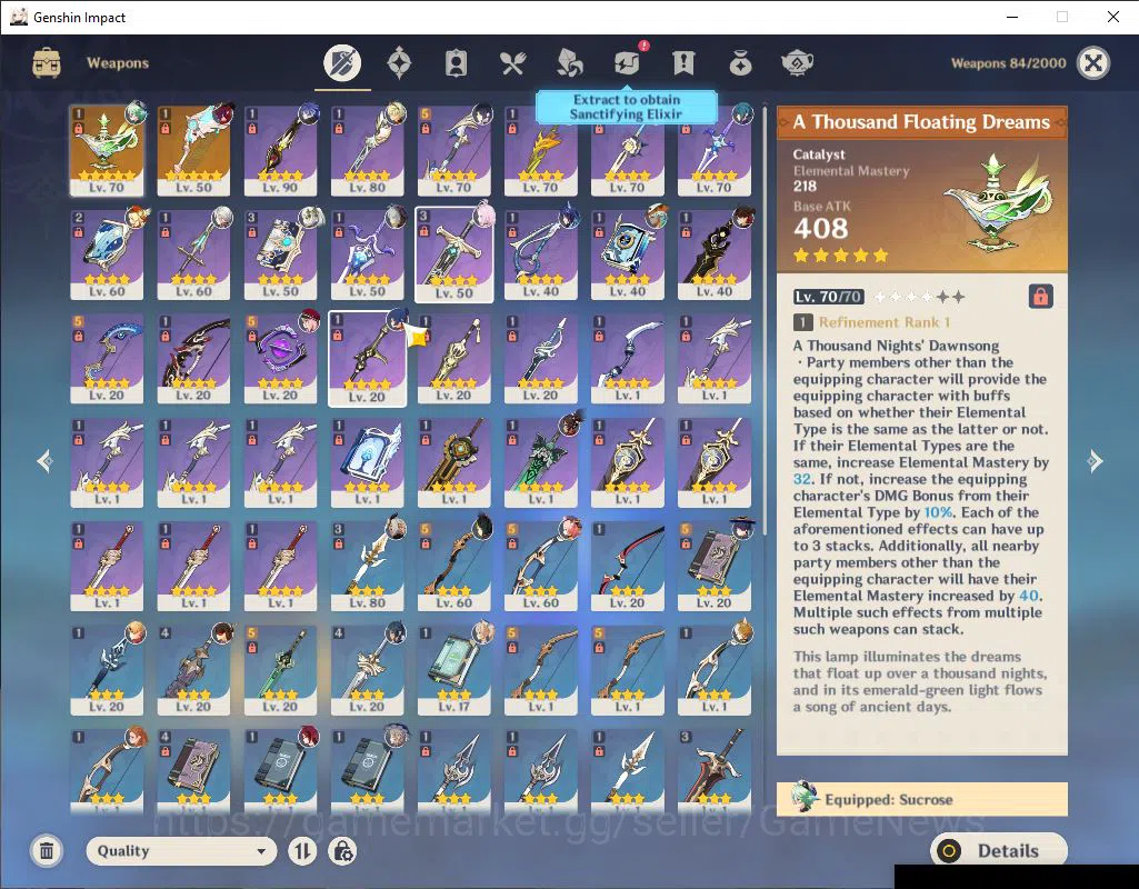 Genshin Impact Accounts ASIA|AR55|7Limited+2(*5Weapon)|Nahida+Sign,Flins,Y image 4