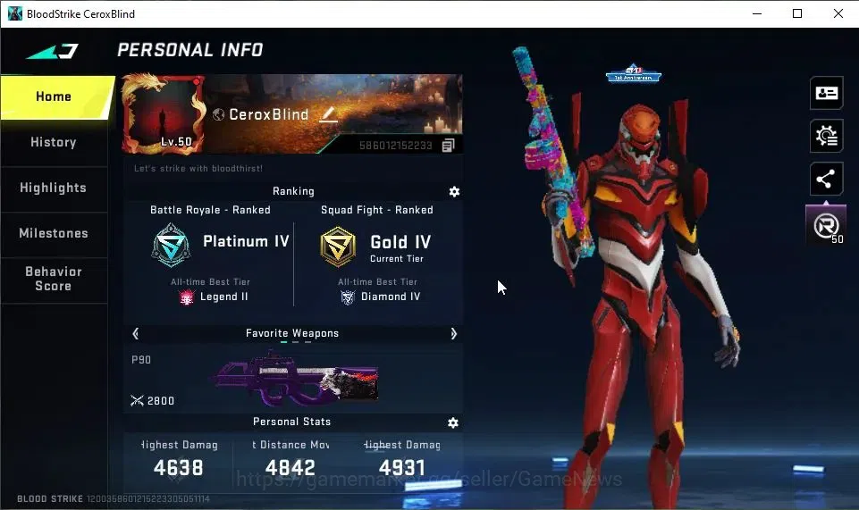 Blood Strike Accounts ASIA|12 ULTRA[JET,KAINDA,ZERO,M4A1,Vector,URB,Etc] image 2