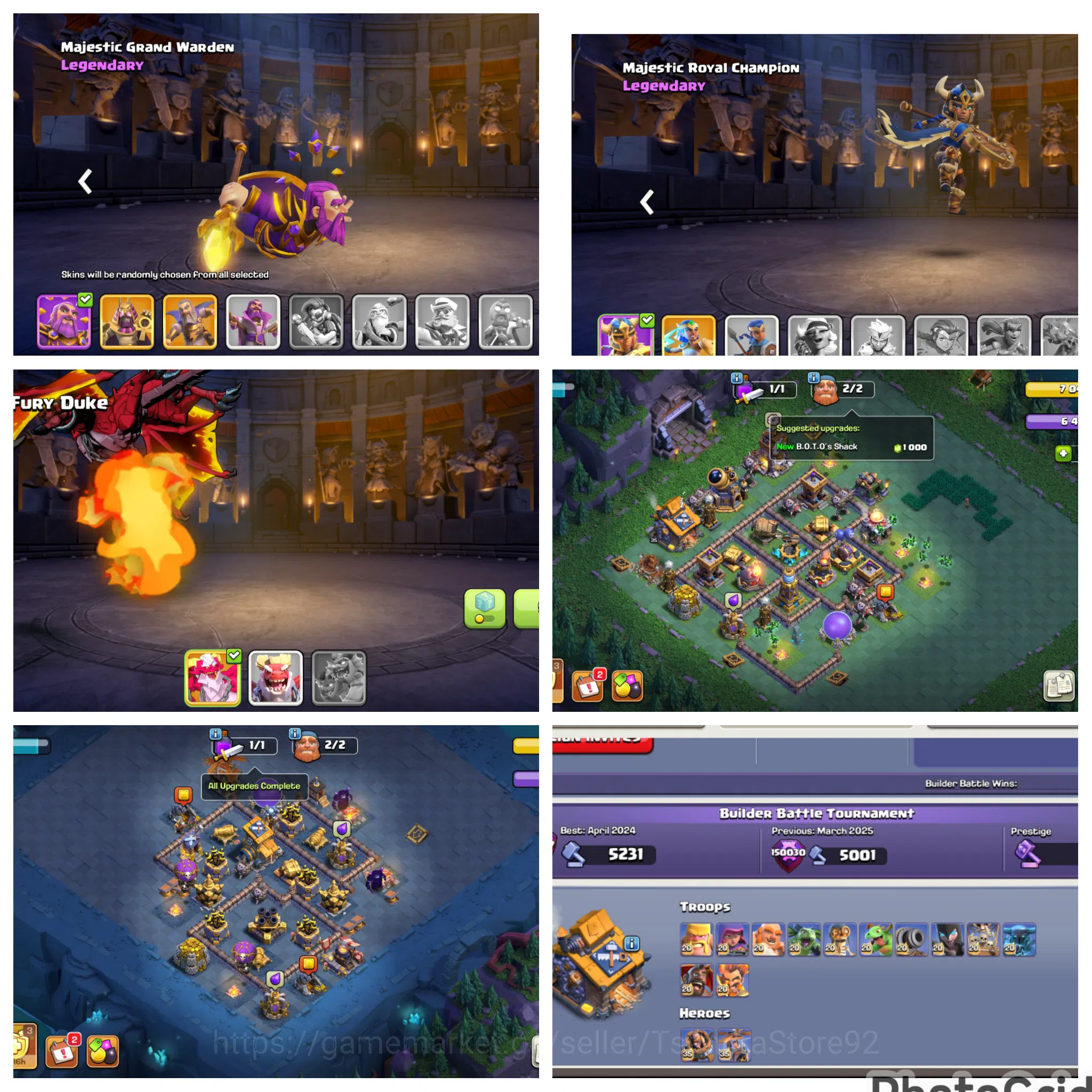 Clash of Clans Accounts High-End FLASH SALE GEMS 2.5K TH 18 LVL 235 DEFENSE MAX EX LEGEND LEAGUE|5 HERO MAXED|EPIC MANY 1