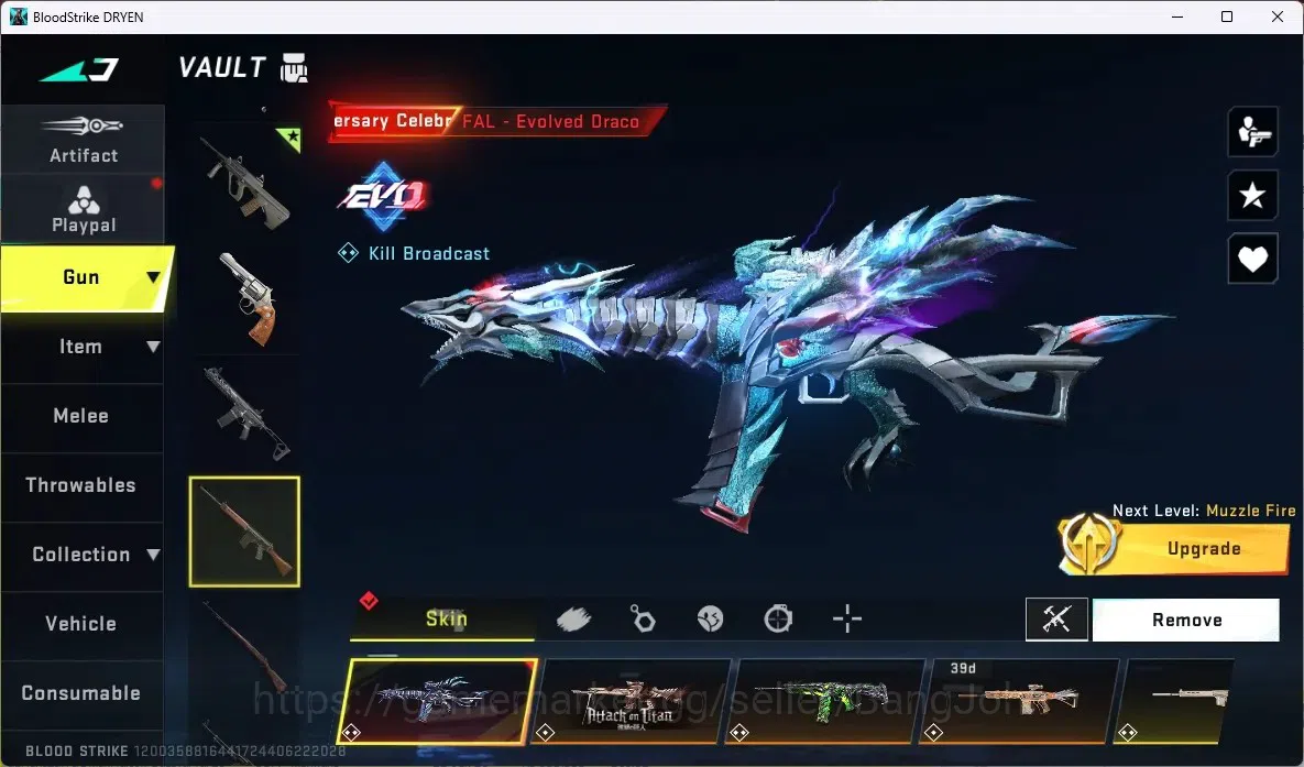 Blood Strike Accounts ASIA |2 ETERNAL: AUG,UZI | 3 AOT 2 EVA 1 7DS GUNS image 20