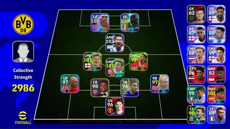 eFootball Accounts High-End Mobile |PW 2986|Epic VanBommel Gerrard,Shwt Haaland Yamal Messi Jackson,etc|Coach JabareLaporta 1