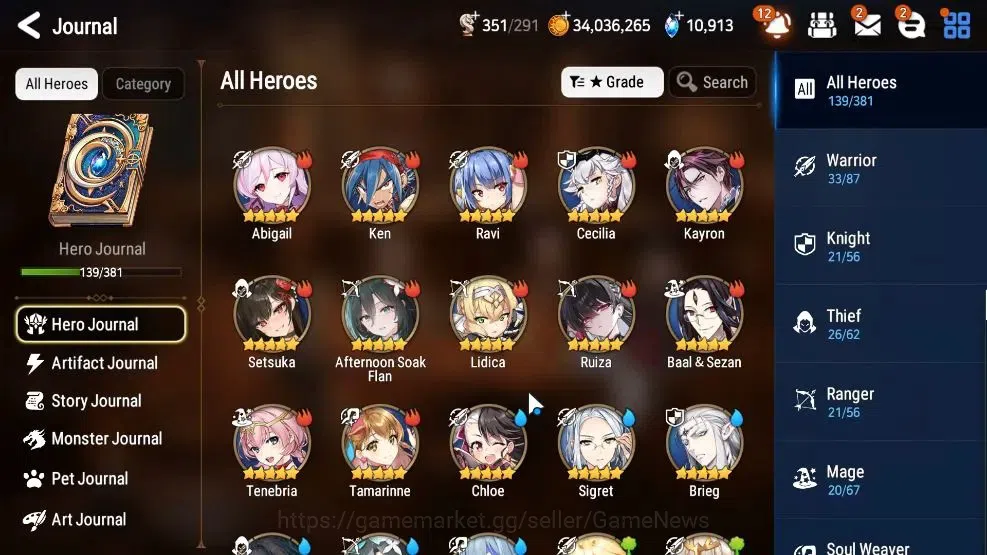 Epic Seven Accounts GLOBAL Unverif|7 ML(MonarchS Iseria,BysHwayoung,St image 7