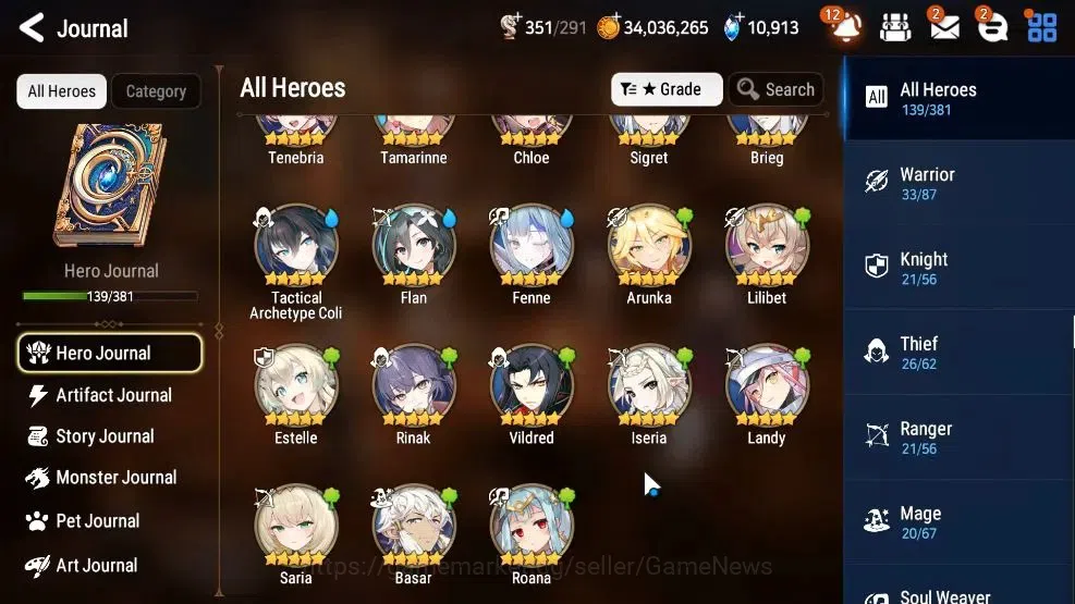 Epic Seven Accounts GLOBAL Unverif|7 ML(MonarchS Iseria,BysHwayoung,St image 8