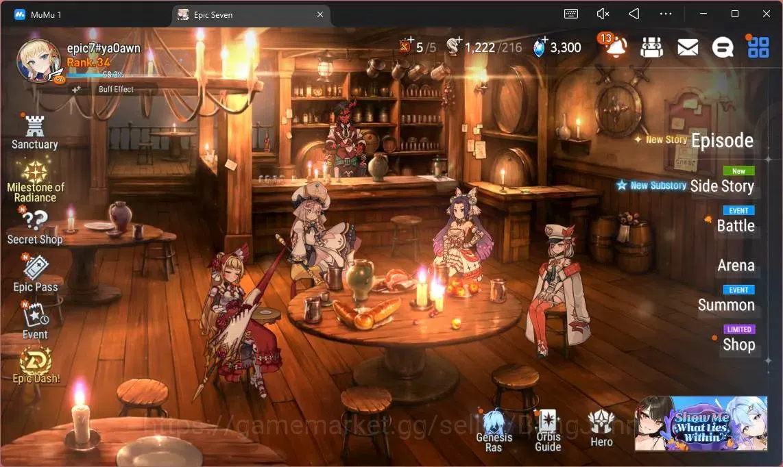 Epic Seven Accounts Starter Global Unverif | Starter |4 ML (NM Luna,C Lilias,DJ Basar,TD Elvira)|Fumyr|PoH ON|SS 3.3K|Stigma 1